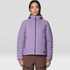 W StretchDown Light Hooded Jacket, Violet Stone