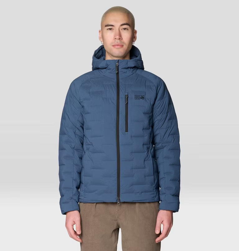 StretchDown Hooded Jacket, Astral Blue