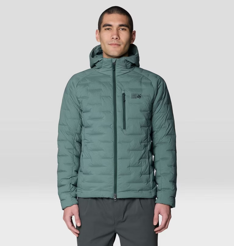 StretchDown Hooded Jacket, Thunderhead Grey