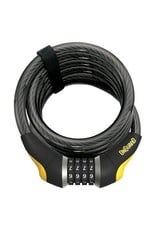 Onguard Doberman 8030 Coil cable with combination lock, 15mm x 185cm (15mm x 6')