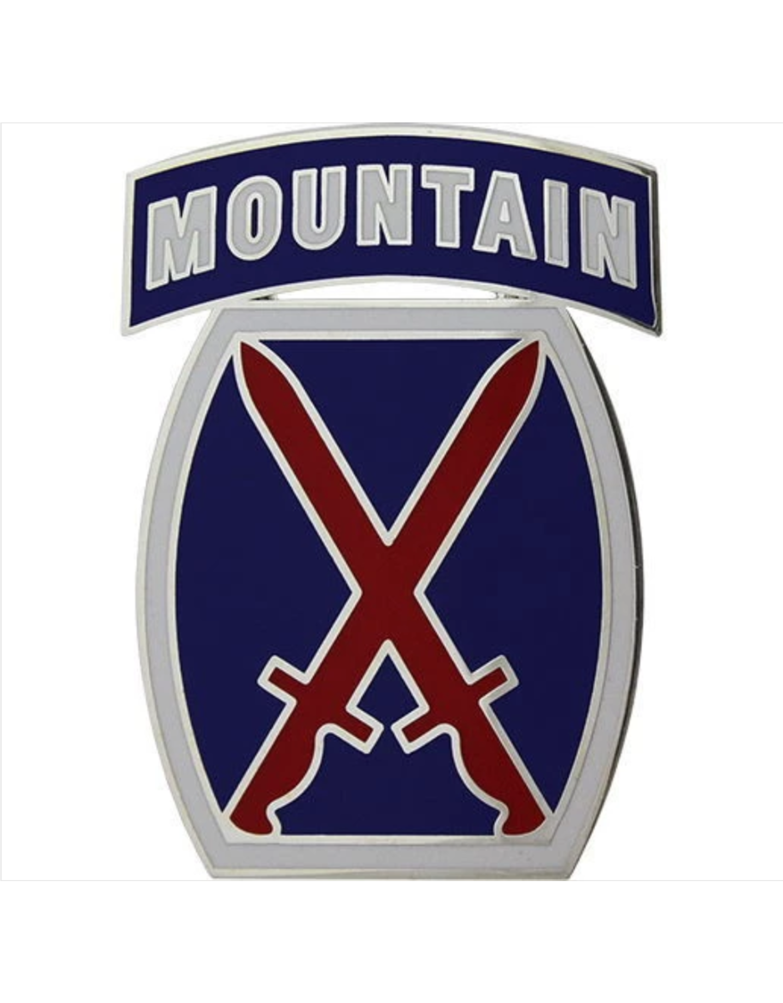 10th Mountain Dress Blue ID Badge