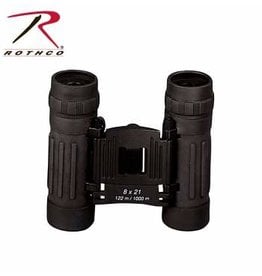 Compact 8 x 21mm Binoculars - Black