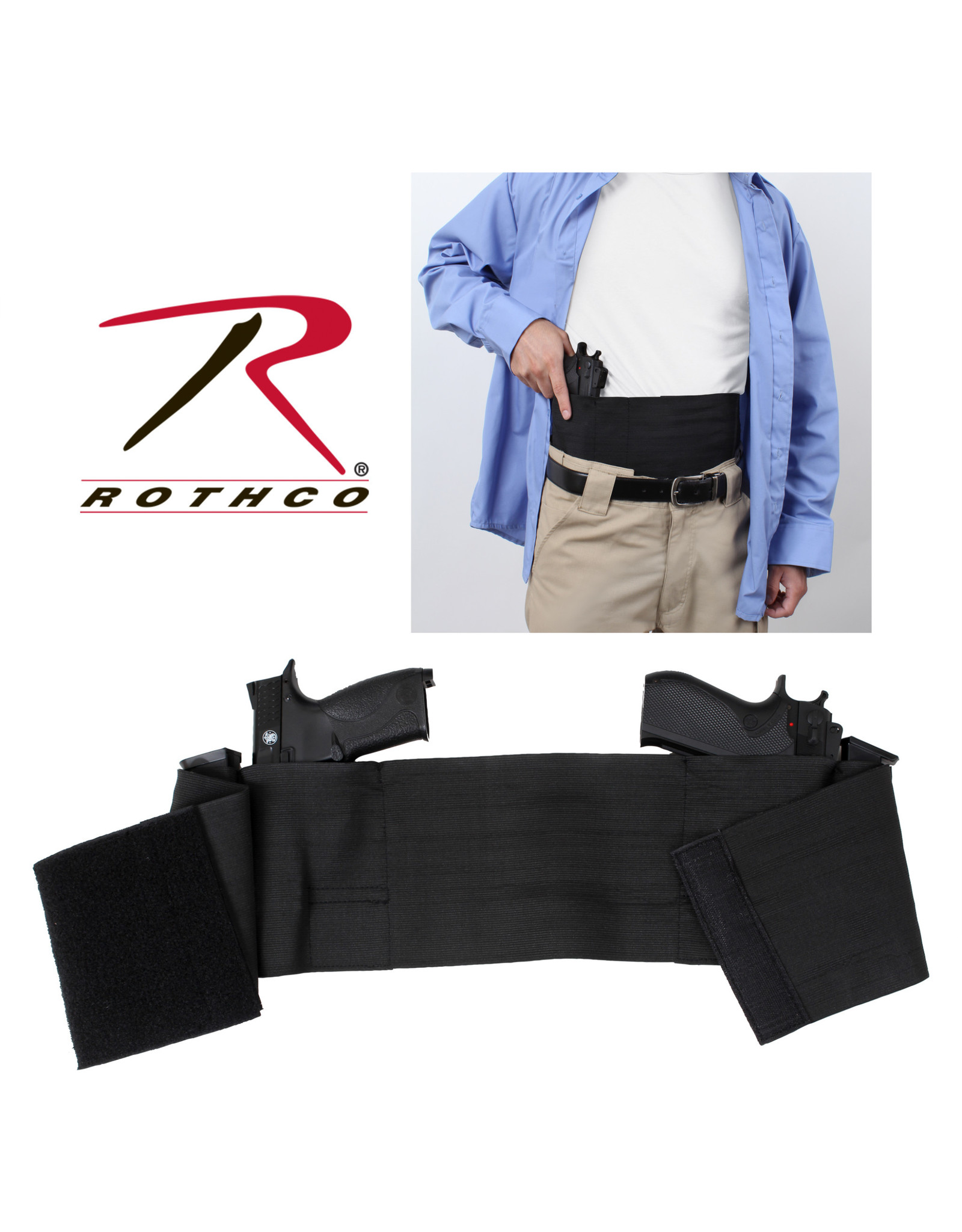 Rothco Concealed Elastic Belly Holster - Ambidextrious