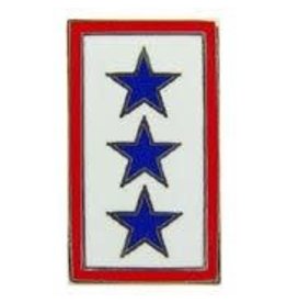 Pin - Family Member in Service 3 Blue Stars