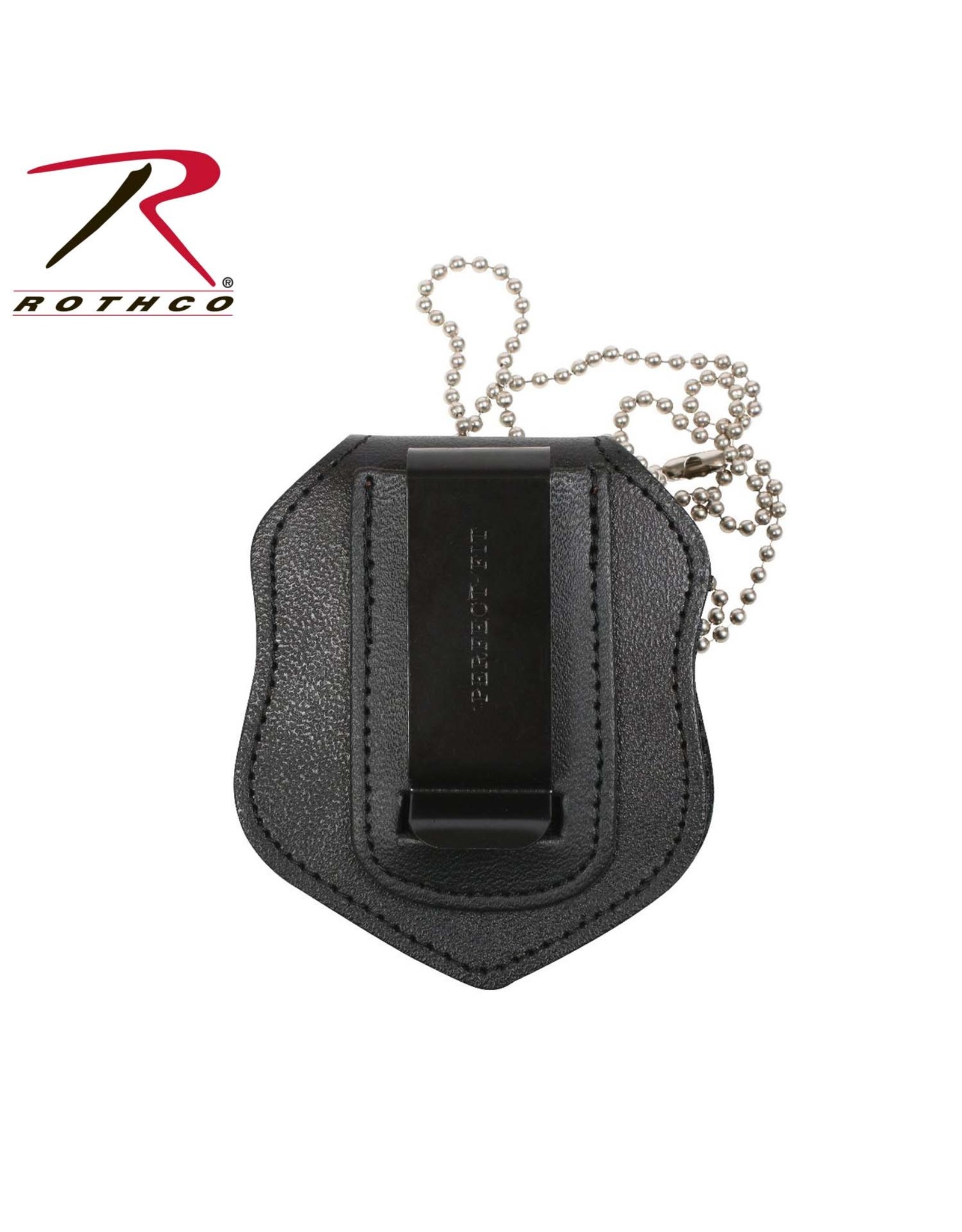 Badge Holder W/ Clip & Chain Military Outlet