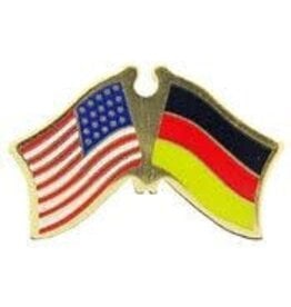 Pin - USA/Germany Cross Flags