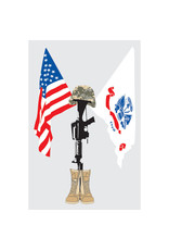 Decal - Fallen Soldier w/Flags