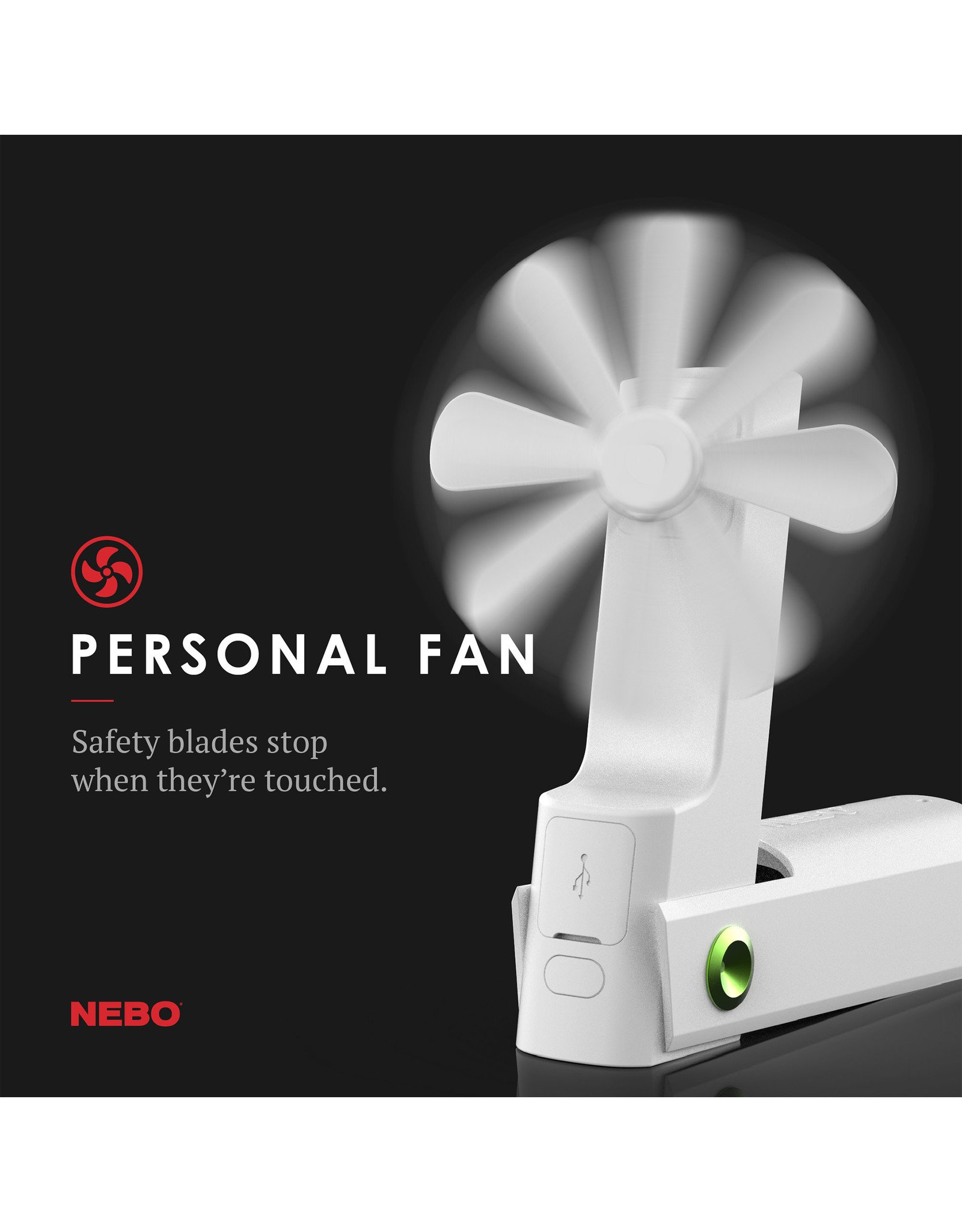 Nebo PAL-360 Power and Light with Fan, Rechargeable