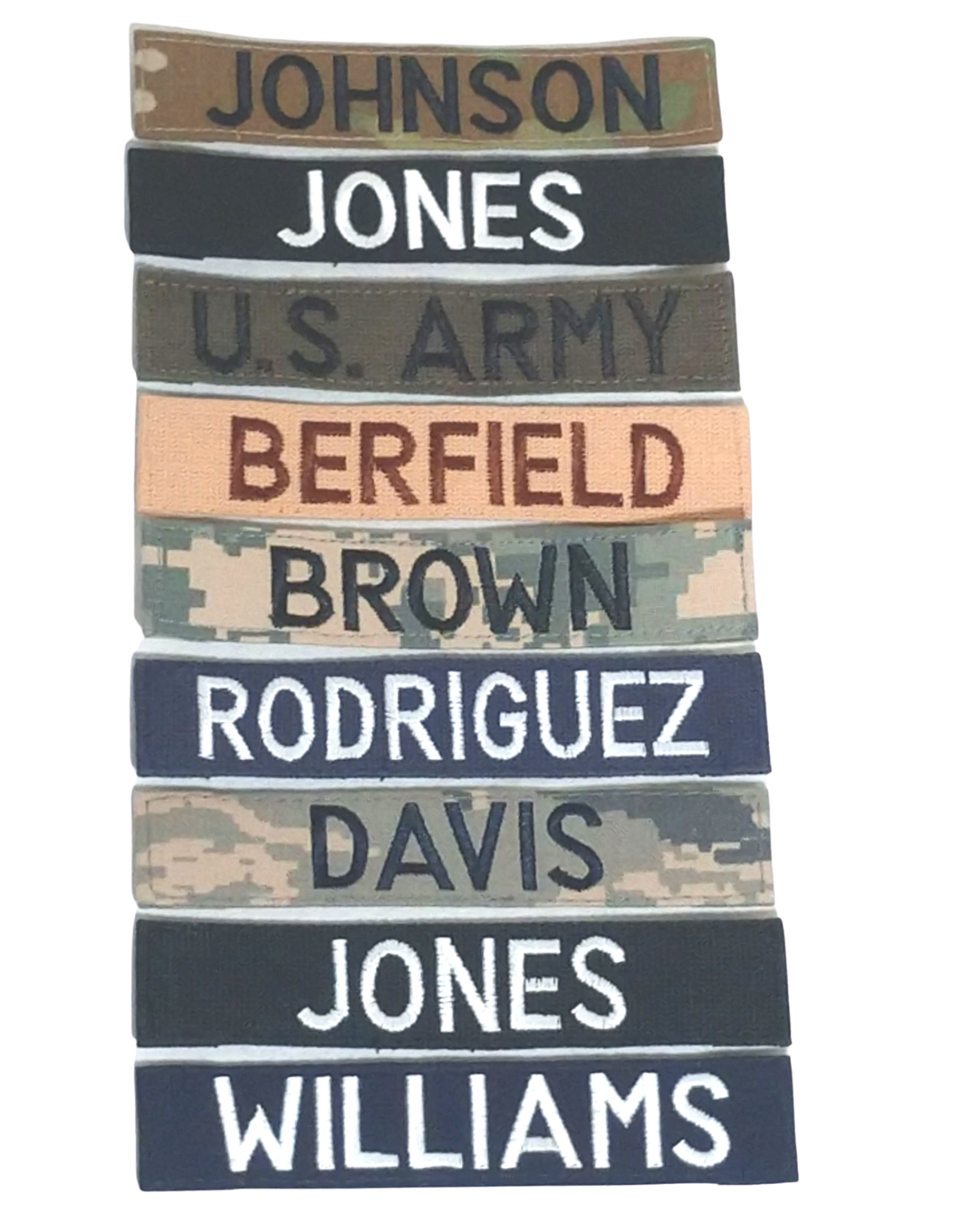 Single Name Tape w/ Hook Fastener Backing - Woodland Marpat