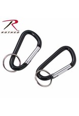 Carabiner, W/Key Ring Black