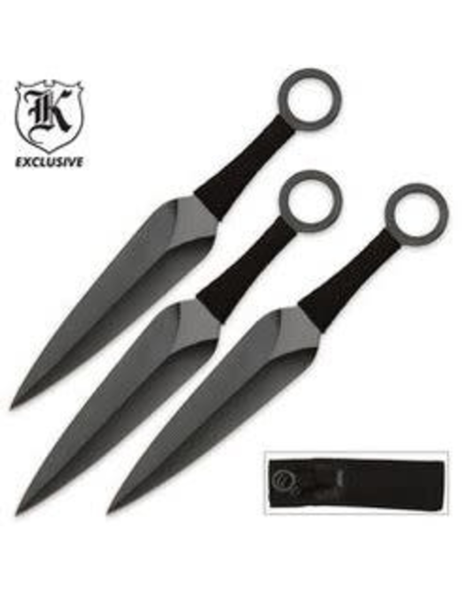 Triple Threat Kunai Thrower Knife Set with Sheath - Military Outlet