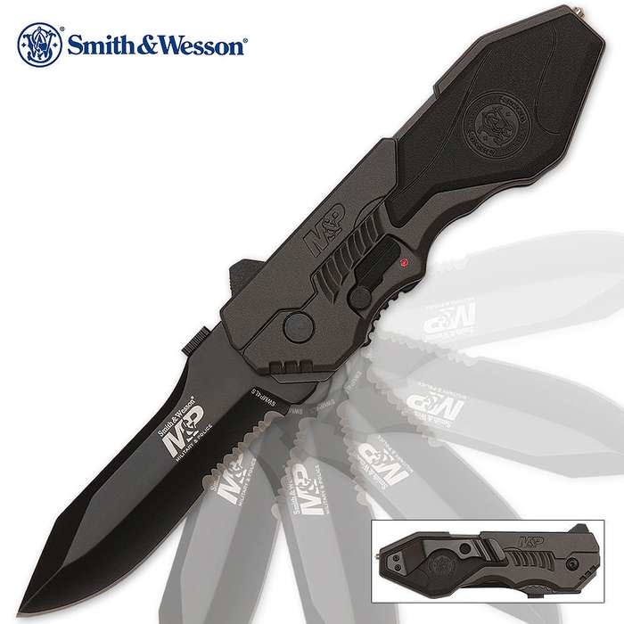 Smith & Wesson 4 M&P Knife - Serated - Military Outlet