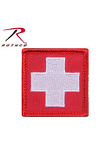 Morale Patch - White Cross Red Background