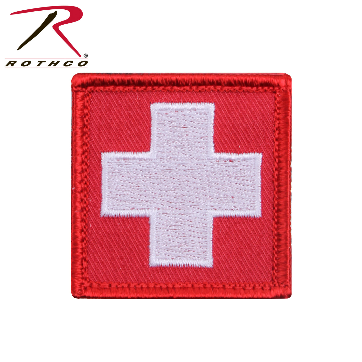 Morale Patch - White Cross Red Background - Military Outlet