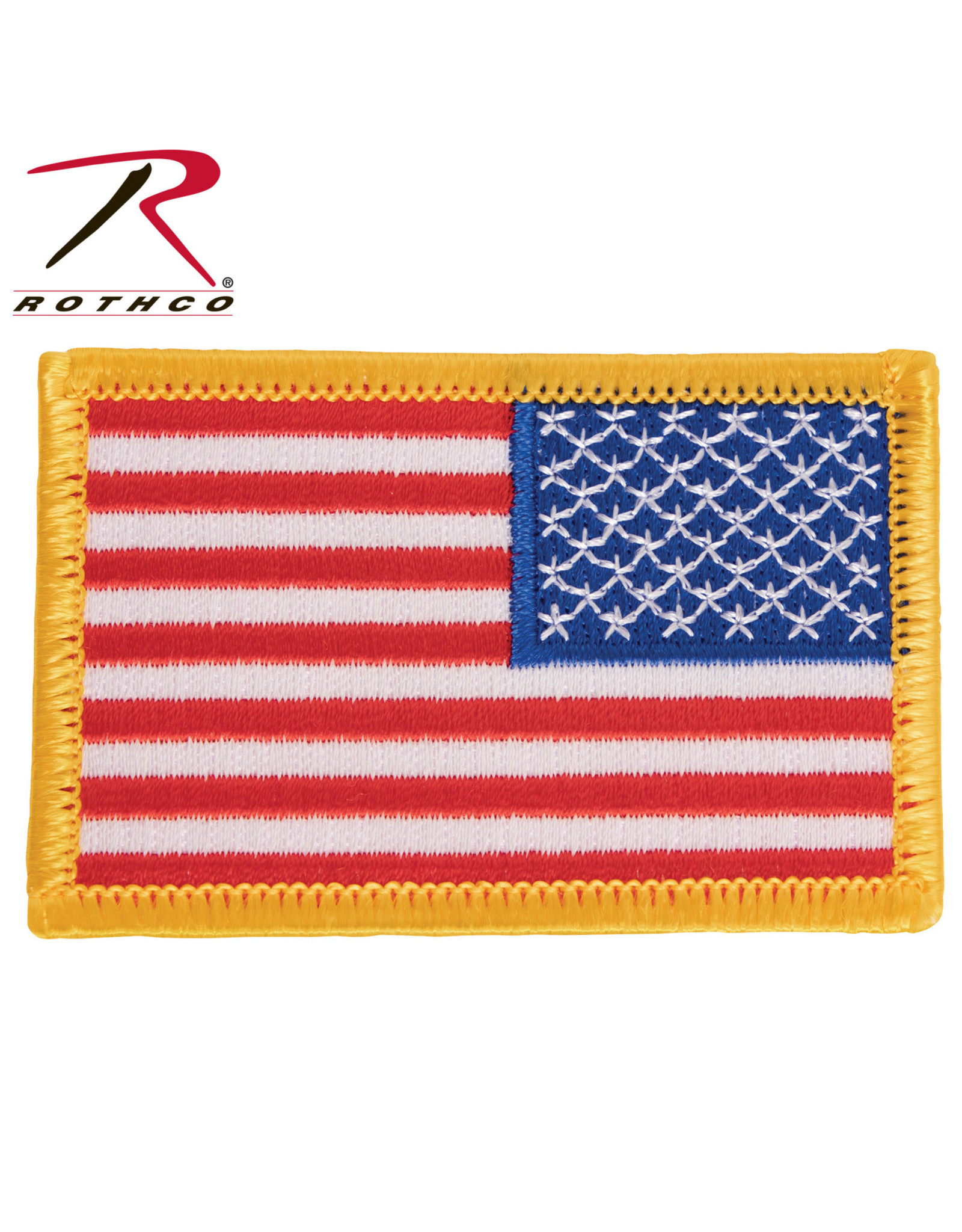 Reverse US Flag Patch USA RWB