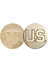 Enlisted Pin - Quartermaster and US Gold