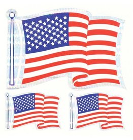 Decal - Wavy Flag - 3 Pack