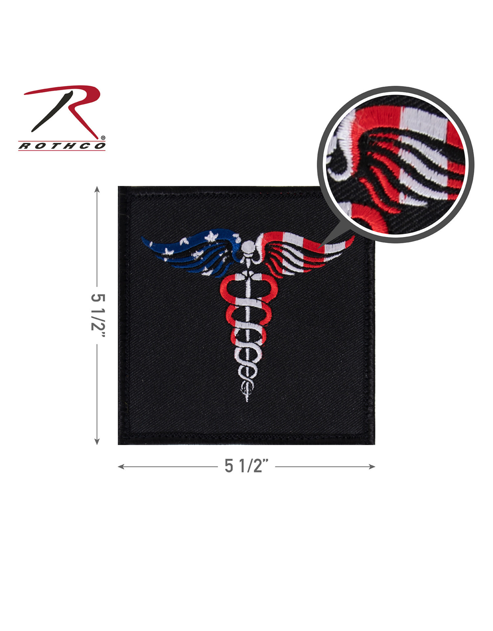 Morale Patch - Caduceus Medical Symbol Flag