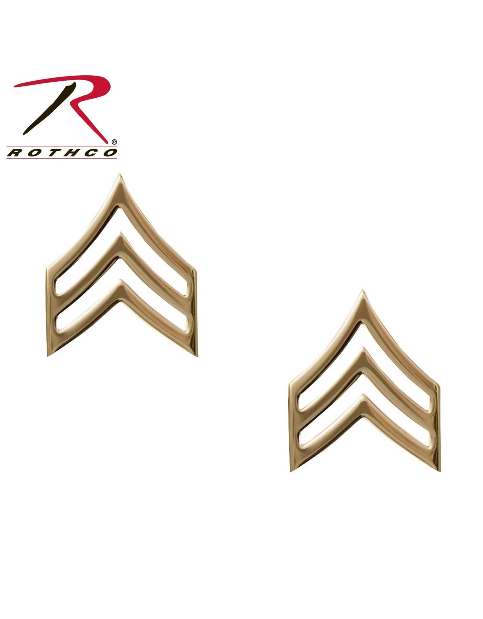 Gold Pin On Rank (E5) SGT - Sargeant