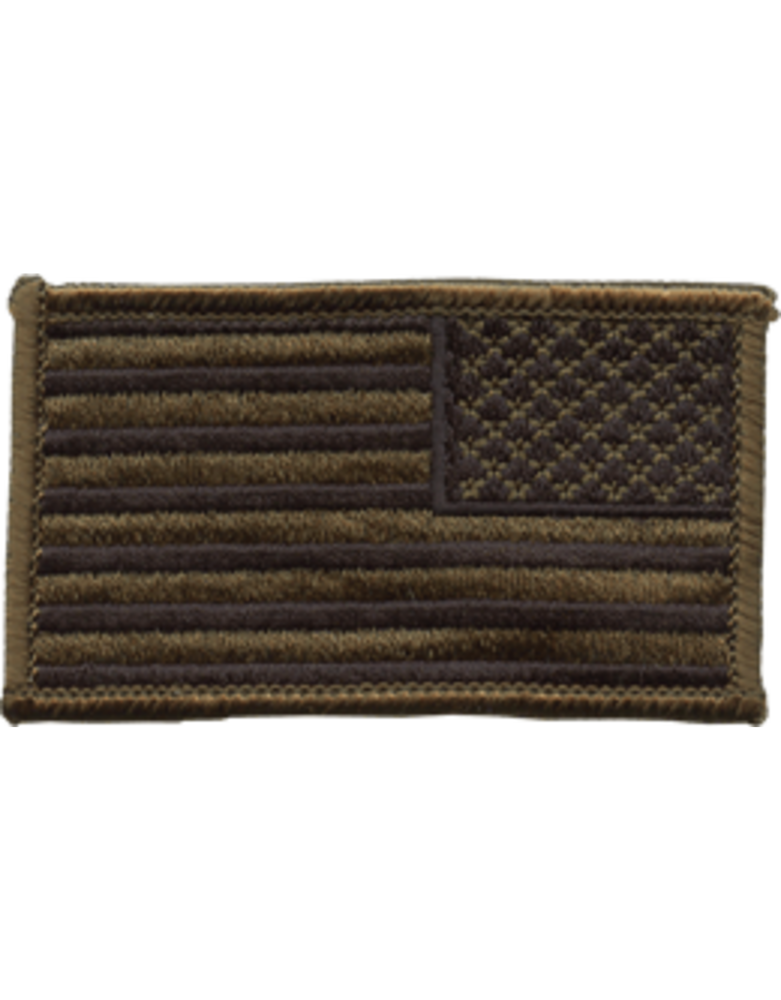 Reverse US Flag Patch Subdued OD Sew On Style
