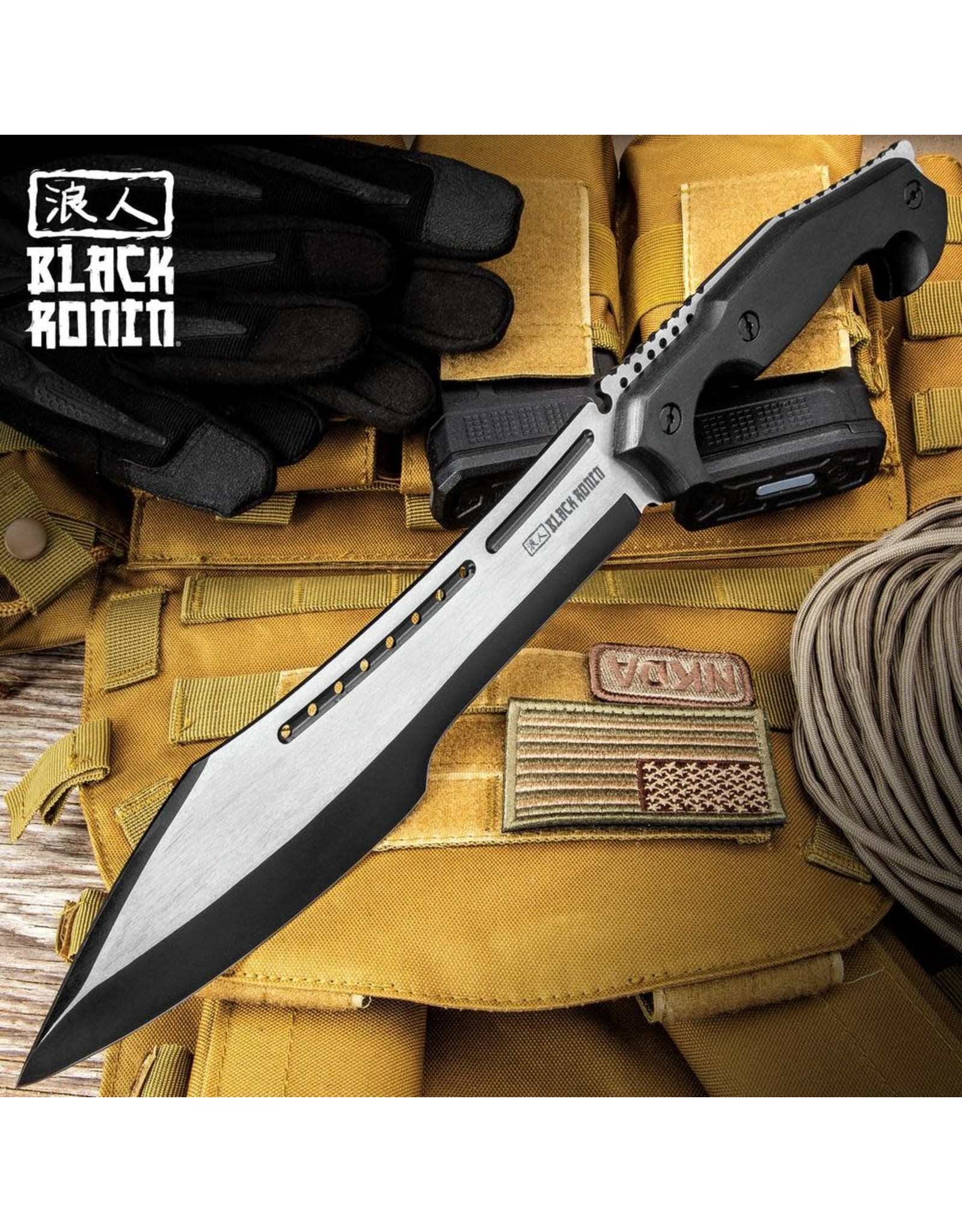 Black Ronin Stealth Machete w/ Sheath