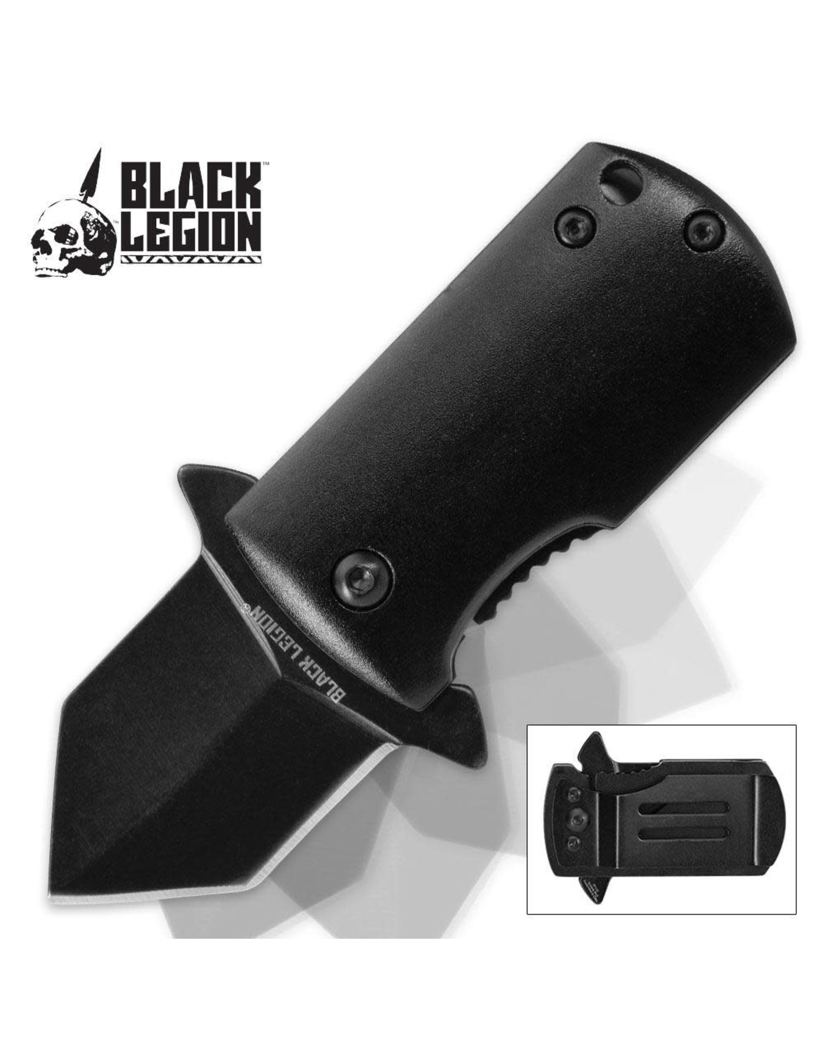 Black Legion Mini Covert Assist Folder Black