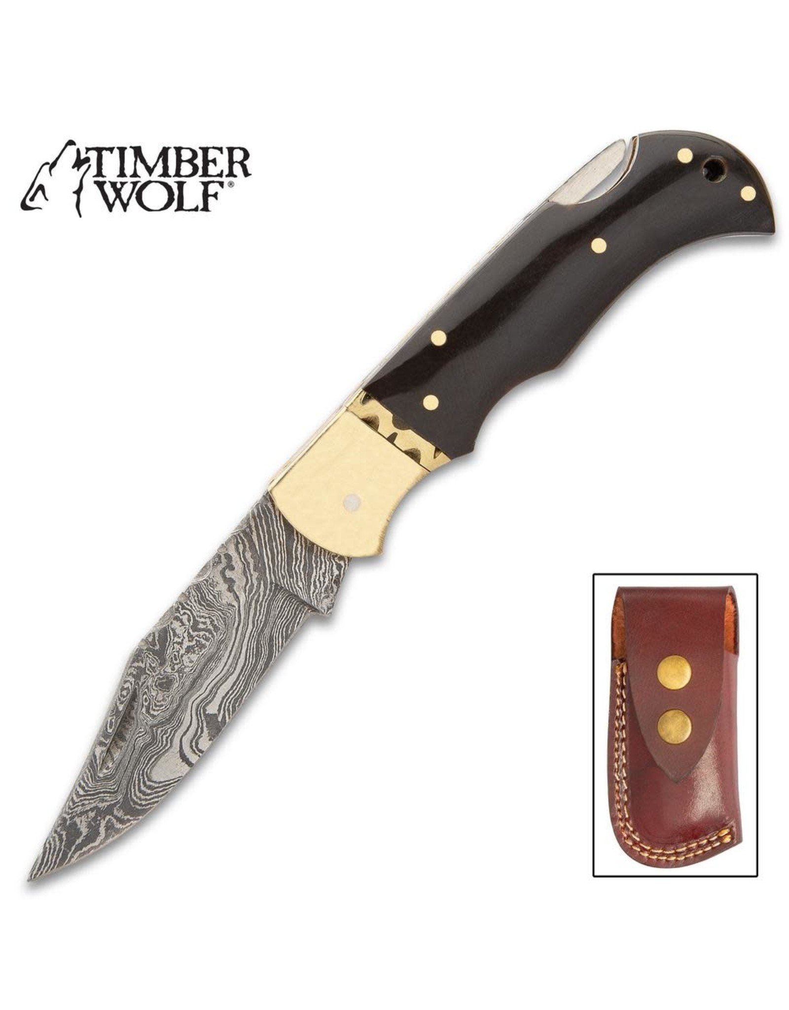 Timber Wolf Trader Pocket Knife & Sheath