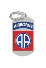 Pin - Army Dog Tag 82nd Airborne, 1 5/8"