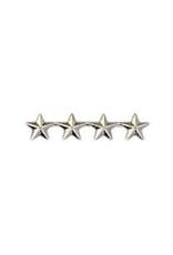 Pin - Army General Star A4 Silver, 11/16" Stars