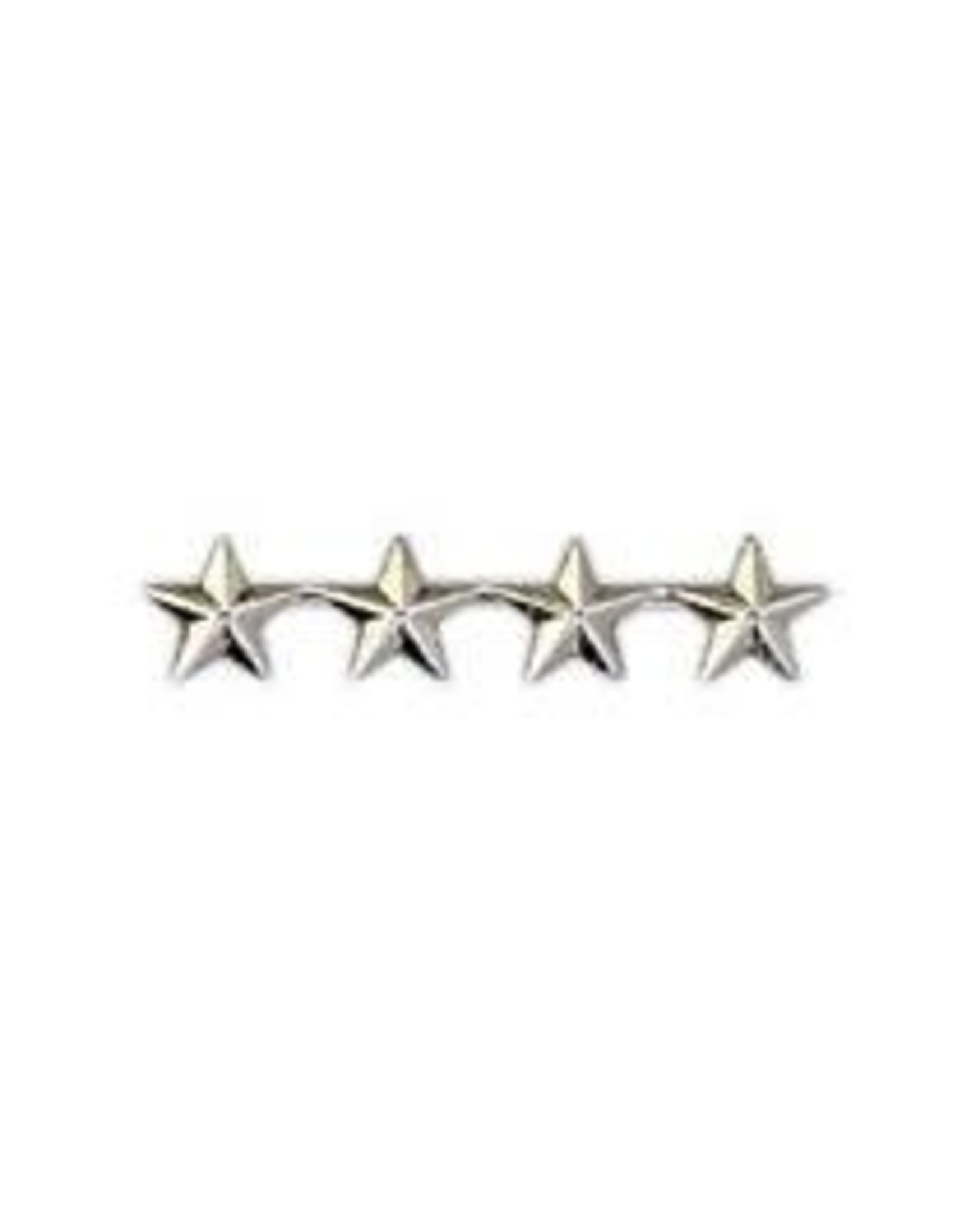 Pin - Army General Star A4 Silver, 11/16" Stars