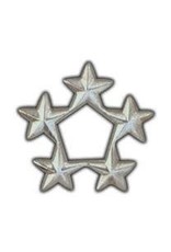 Pin - Army General Star A5 Silver, 7/16" Stars
