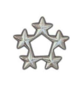 Pin - Army General Star A5 Silver, 7/16" Stars