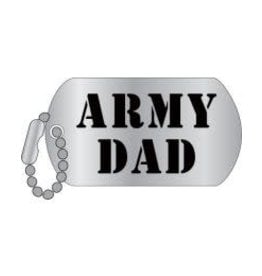 Pin - Army Dad Dog Tag w/ Chain