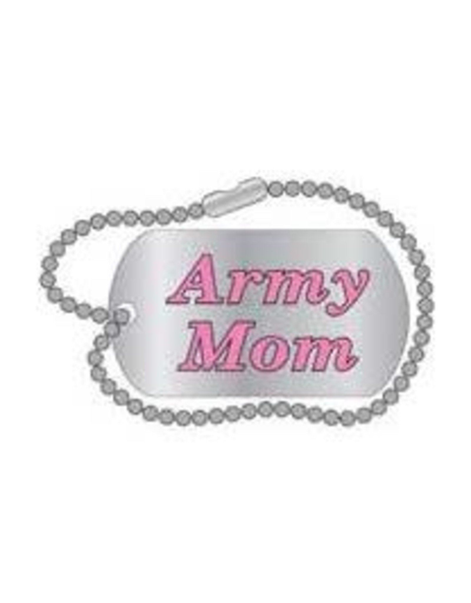 Pin - Army Mom Dog Tag w/ Chain