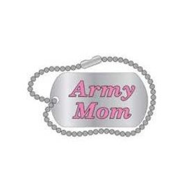 Pin - Army Mom Dog Tag w/ Chain