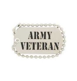 Pin - Army Logo Veteran Dog Tag