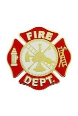 Pin - Fire Dept Logo Red (Med), 1 1/2"