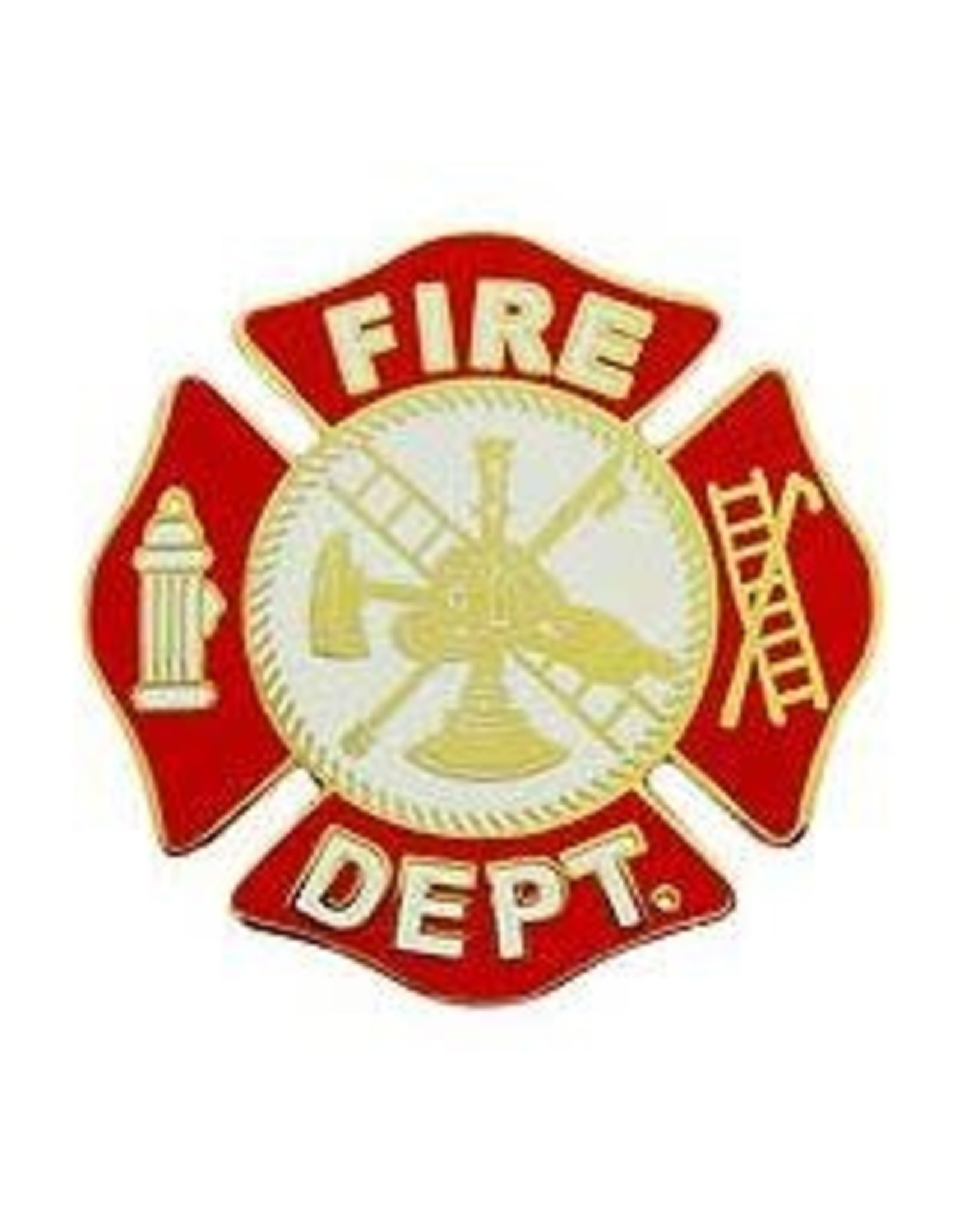 Pin - Fire Dept Logo Red (Med), 1 1/2"