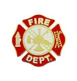 Pin - Fire Dept Logo Red (Med), 1 1/2"