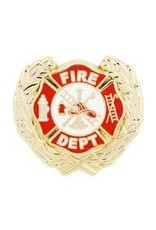 Pin - Fire Dept Logo Wreath