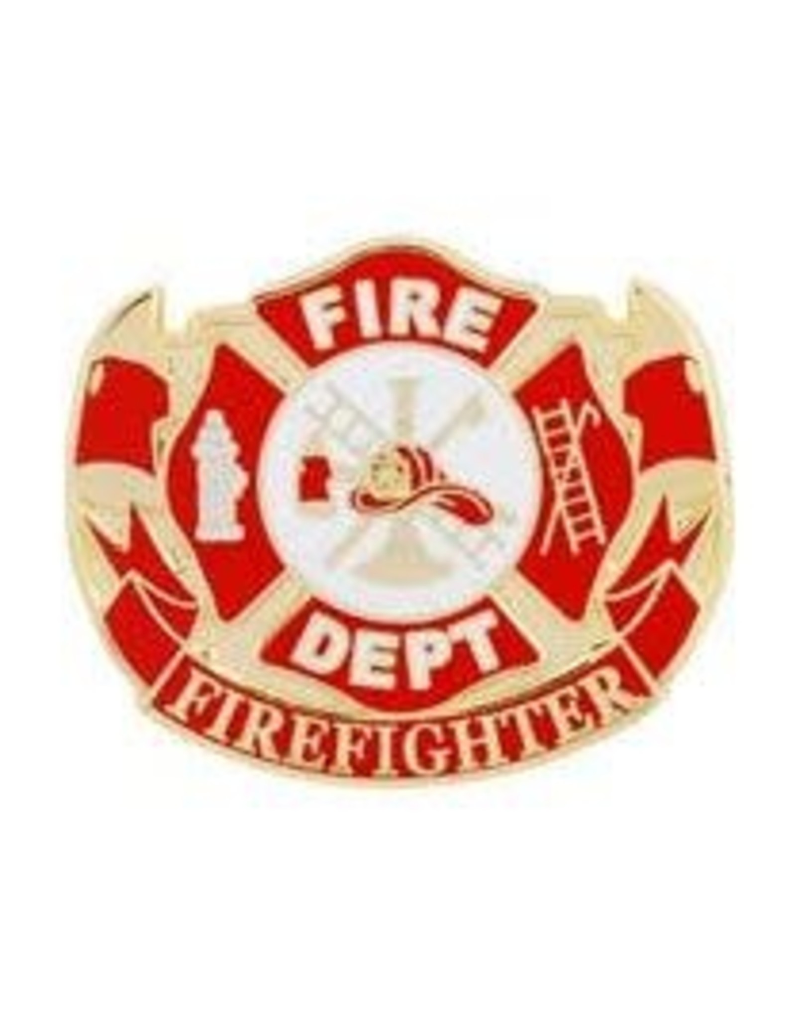 Pin - Fire Dept VFD Red, 1 1/2"