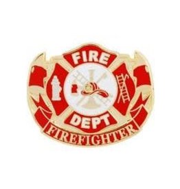 Pin - Fire Dept VFD Red, 1 1/2"