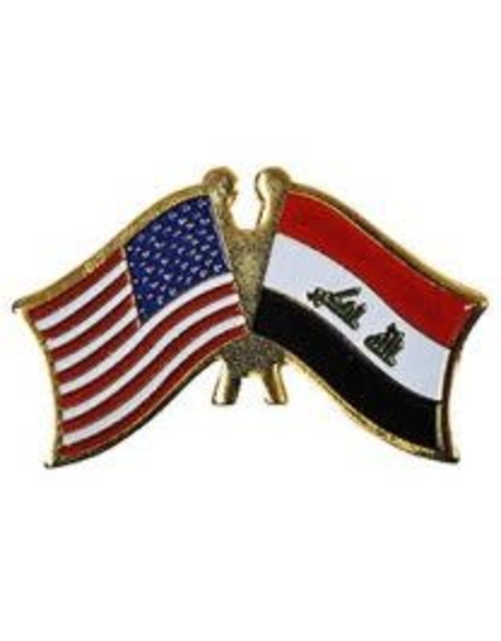 Pin - Iraq & USA Flag