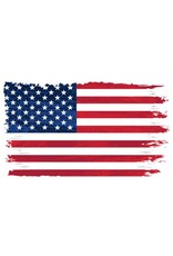 Decal - USA Flag - Distressed 3.1" x 5.5"