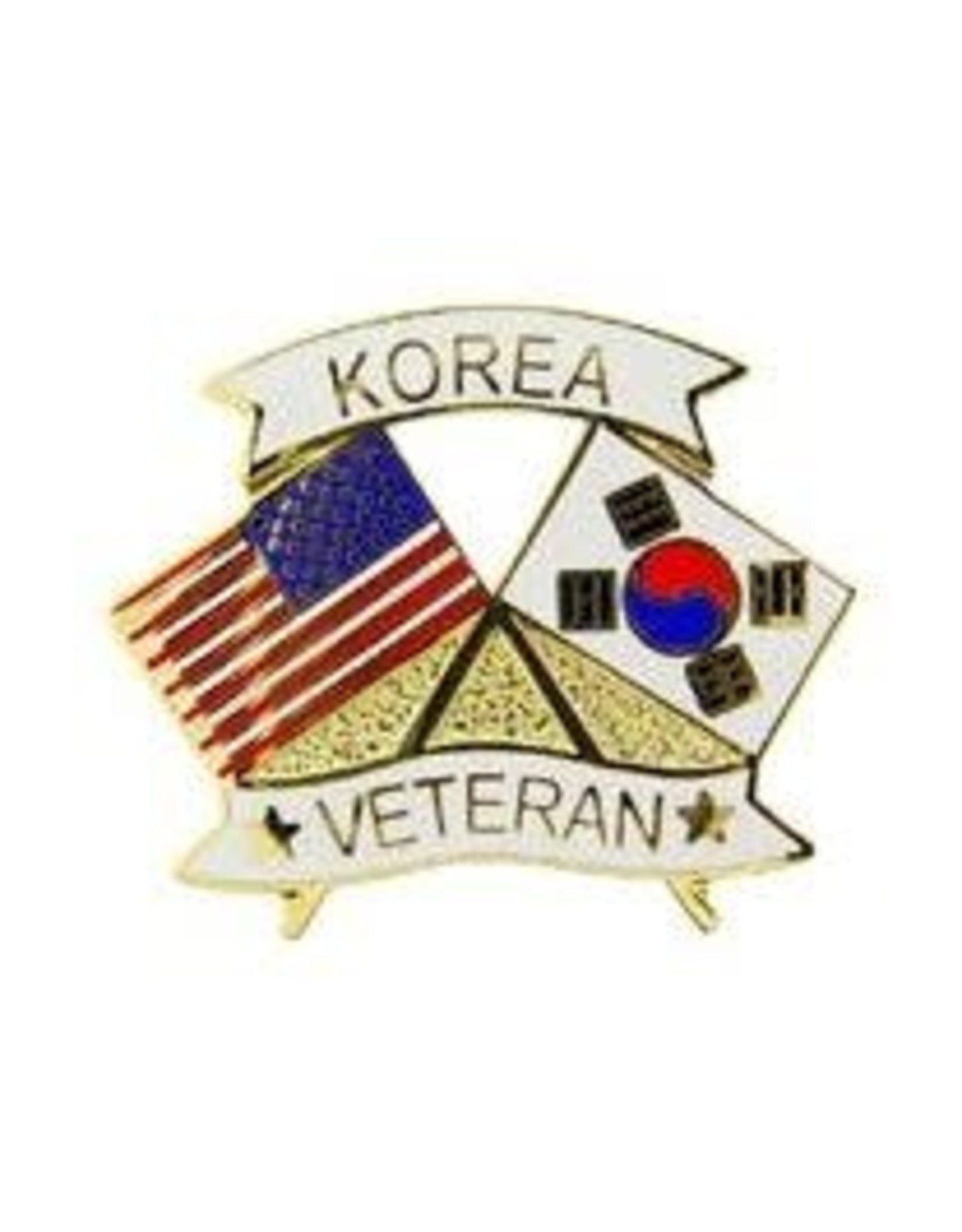 Pin - Korea Veteran w/ Flags