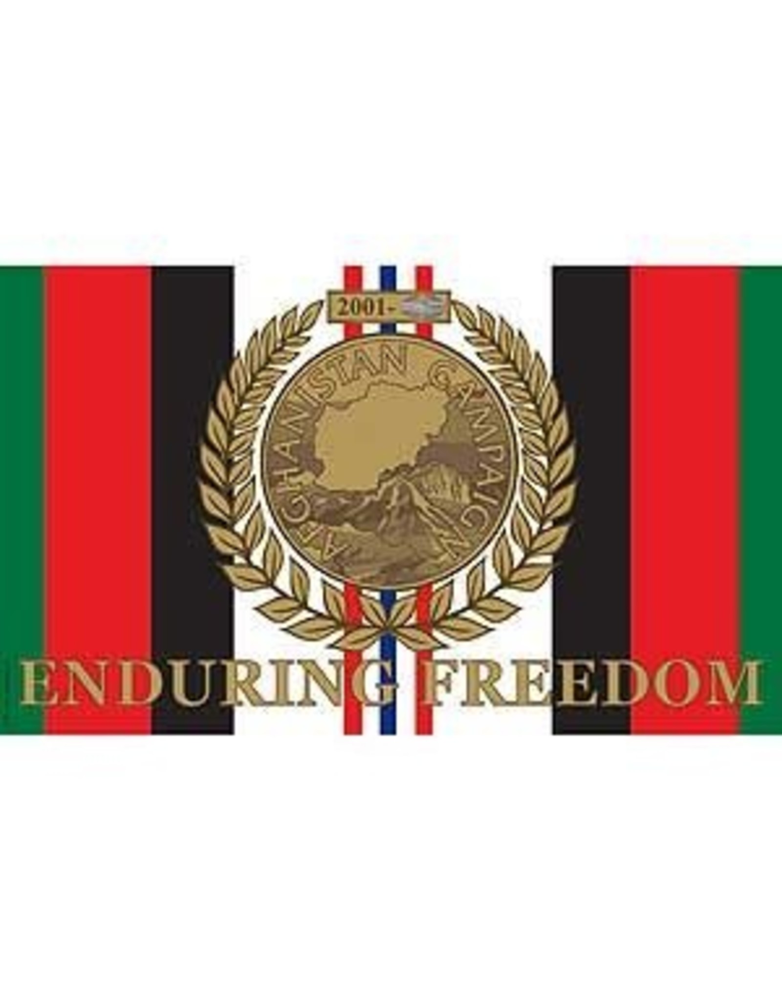 Flag - 3'x5' - Enduring Freedom Service Ribbon Background