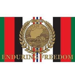 Flag - 3'x5' - Enduring Freedom Service Ribbon Background