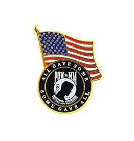 Pin - POW*MIA Flag White