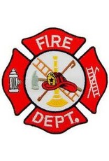 Patch - Fire Dept Logo Red/White