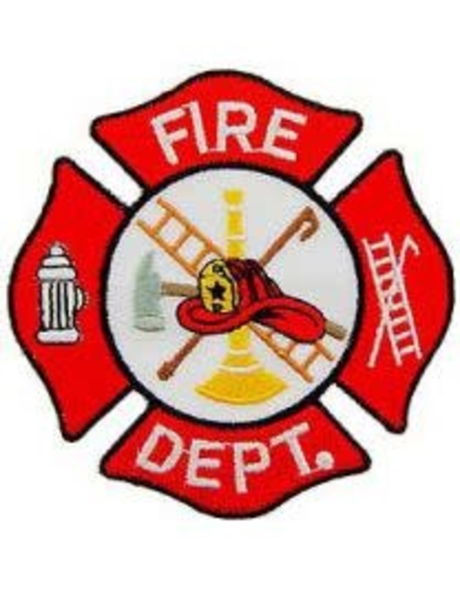 Patch - Fire Dept Logo Red/White